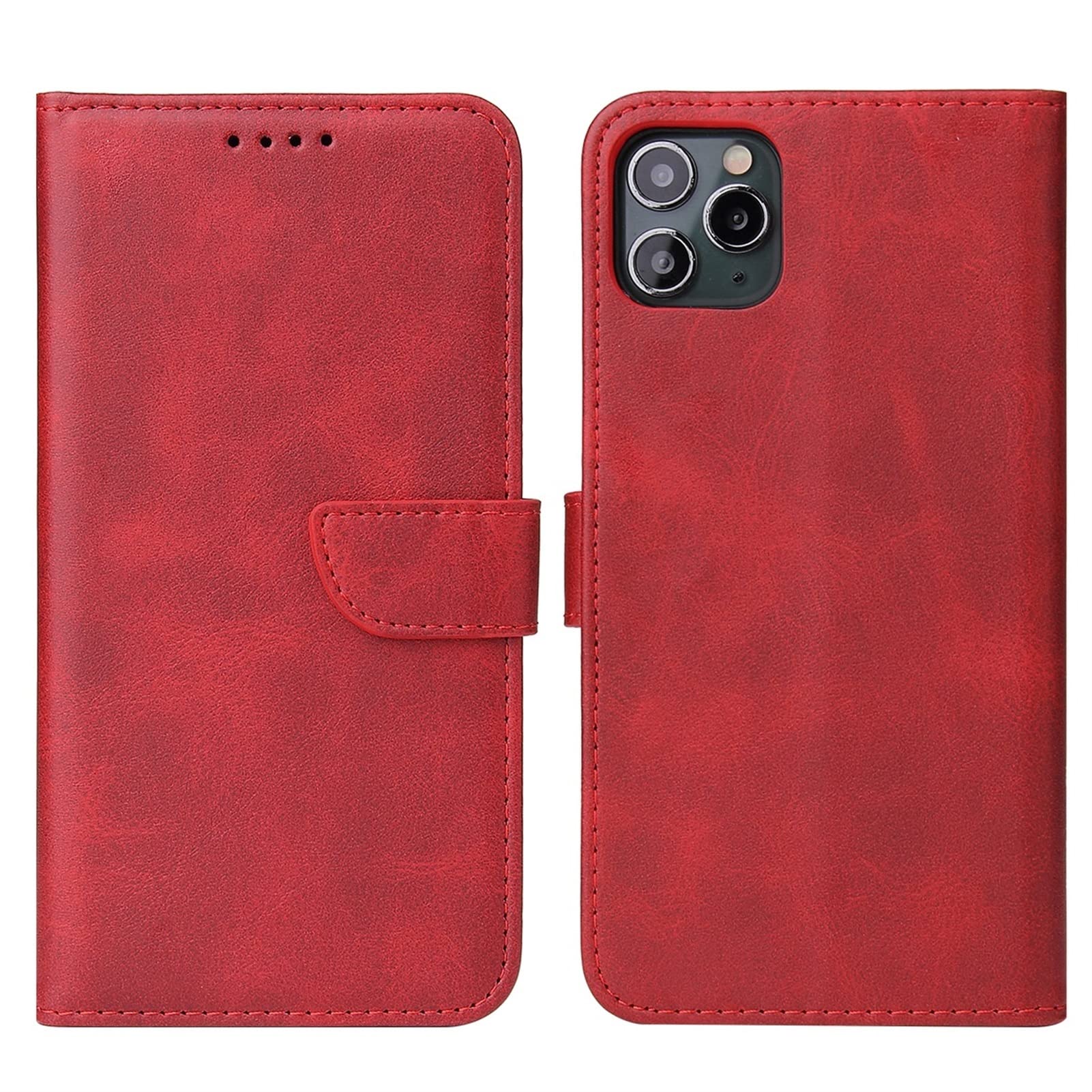 Étui de téléphone à rabat pliable CZKE iPhone 11, coque de protection rigide antichoc en cuir