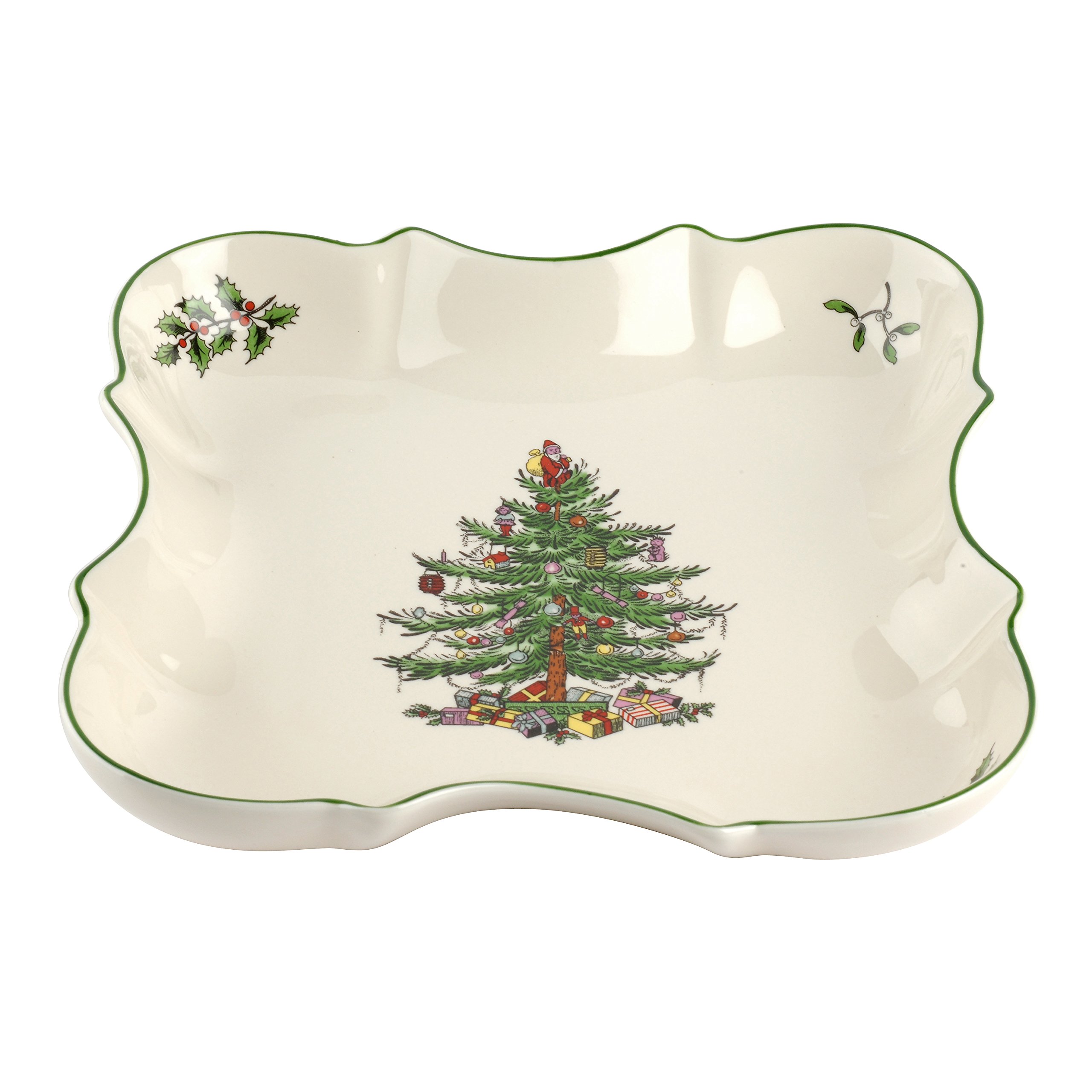 Spode Christmas Tree Devonia Tray, Multicolor