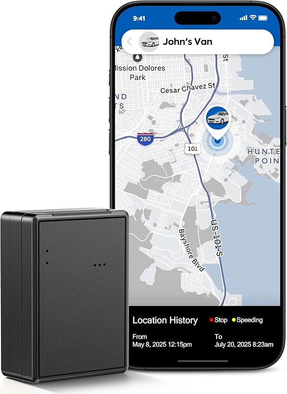 ZT-100 GPS Tracker for Vehicles, Up to 4 Months Batt, Waterproof Magnetic 4G LTE & 2G Long Battery Life, 10,000mAh, Subscription Required, Multi Alerts, Hidden Tracker