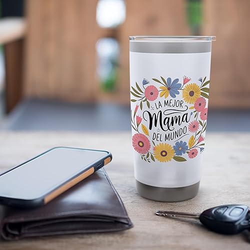 Miniatura 7 de La Mejor Mamá Del Mundo - Camiseta con aislamiento de acero inoxidable español para el Día de la Madre