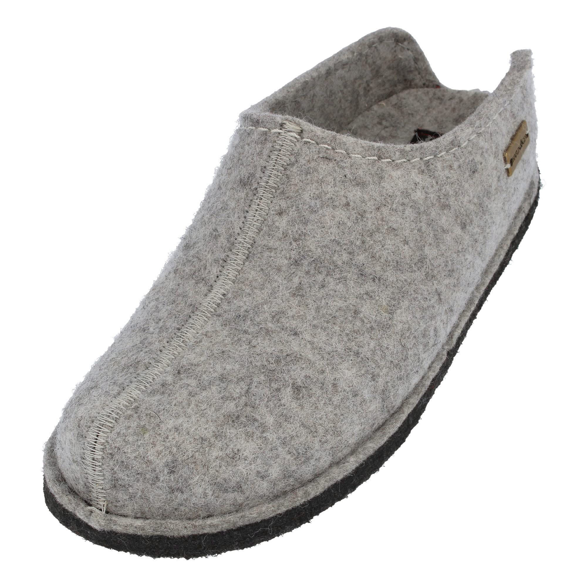 HAFLINGER Mens Flair Smily Open Back Slippers Grey Steingraumeliert 284 12