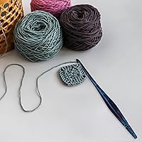 Vista 6 de Ommi - Ganchos de ganchillo con mango ergonómico, gancho de ganchillo hecho a mano de 7 pulgadas, aguja de tejer, tejido de hilo para manualidades