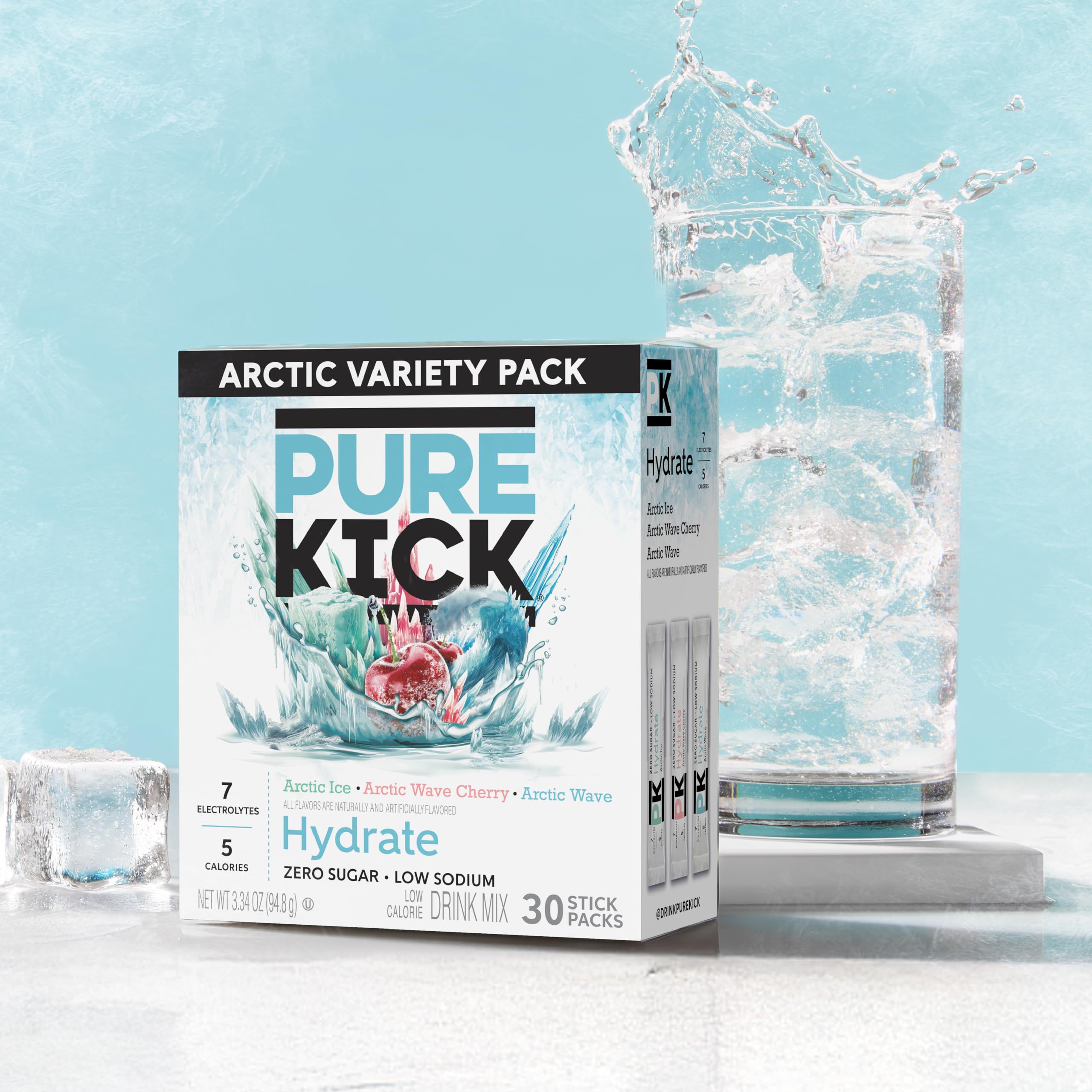 Pure Kick Hydration Pulvergetränke-Mischung, Arctic Variety Pack, 30