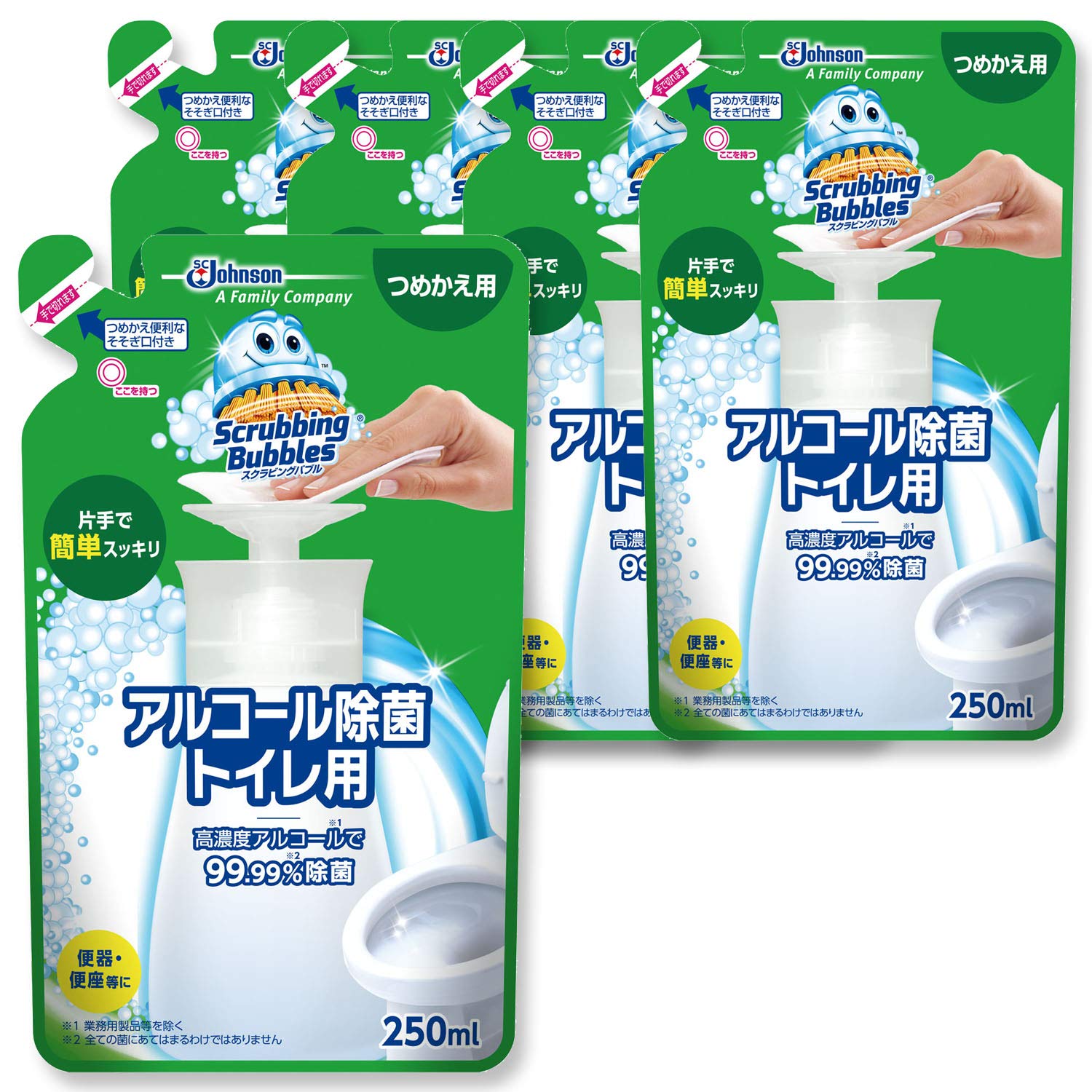 Amazon | スクラビングバブル トイレ掃除 アルコール除菌 プッシュ