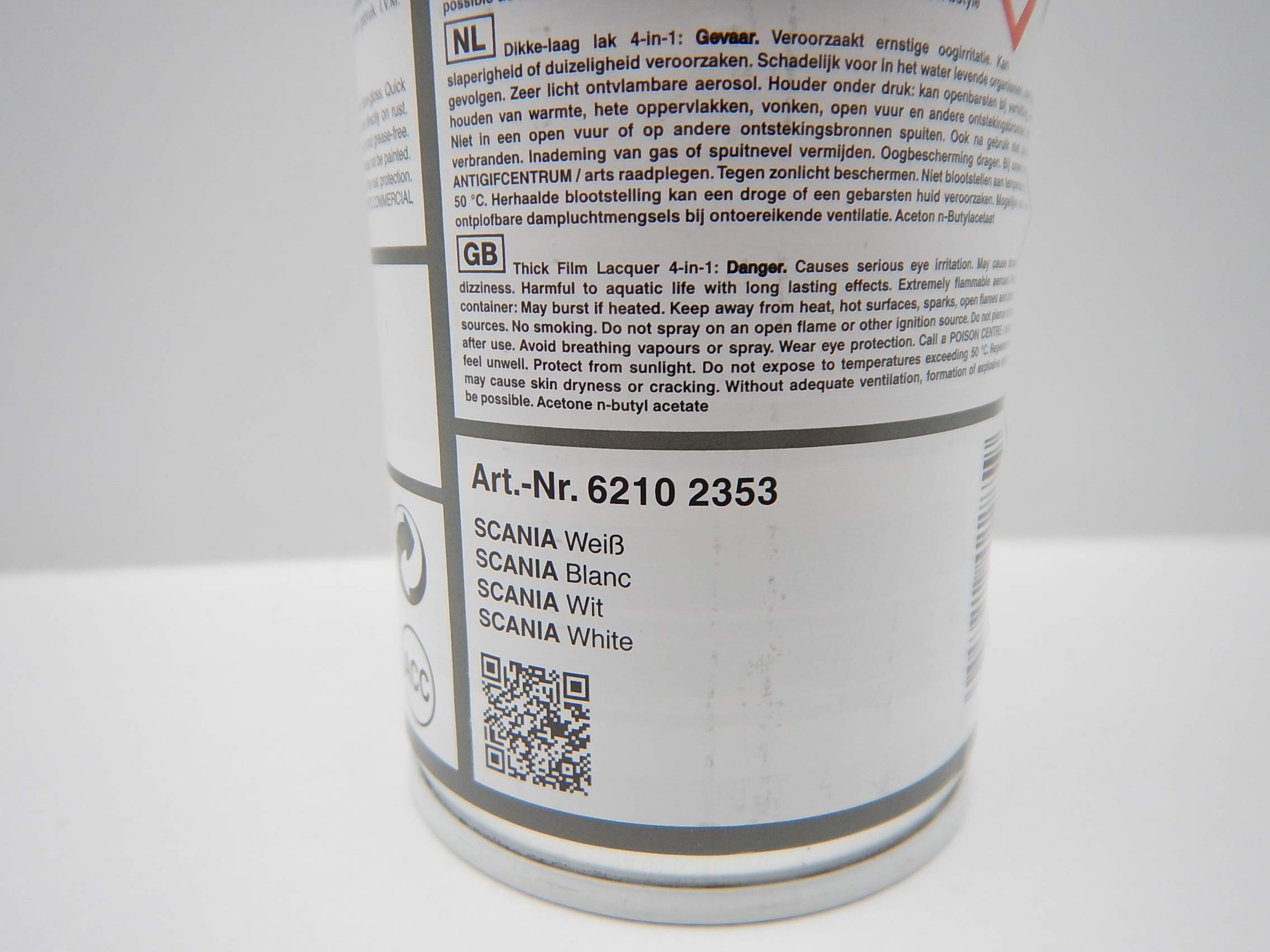 FORCH 4 in 1 Scania WEIß Weiss LKW Truck DICKSCHICHTLACK Lack Spray SPRAYDOSE 400ML (3)