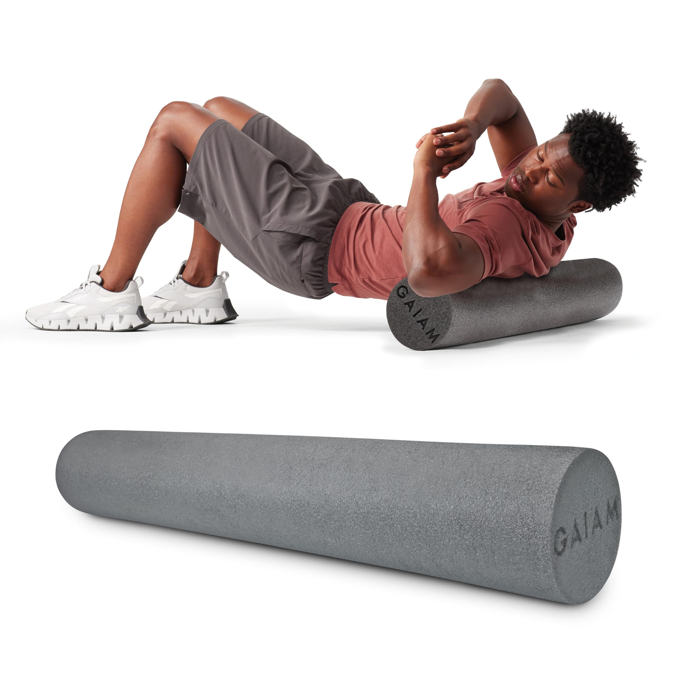 Gaiam Restore Muscle Massage Therapy Foam Rollers (18 Inch & 36 Inch)