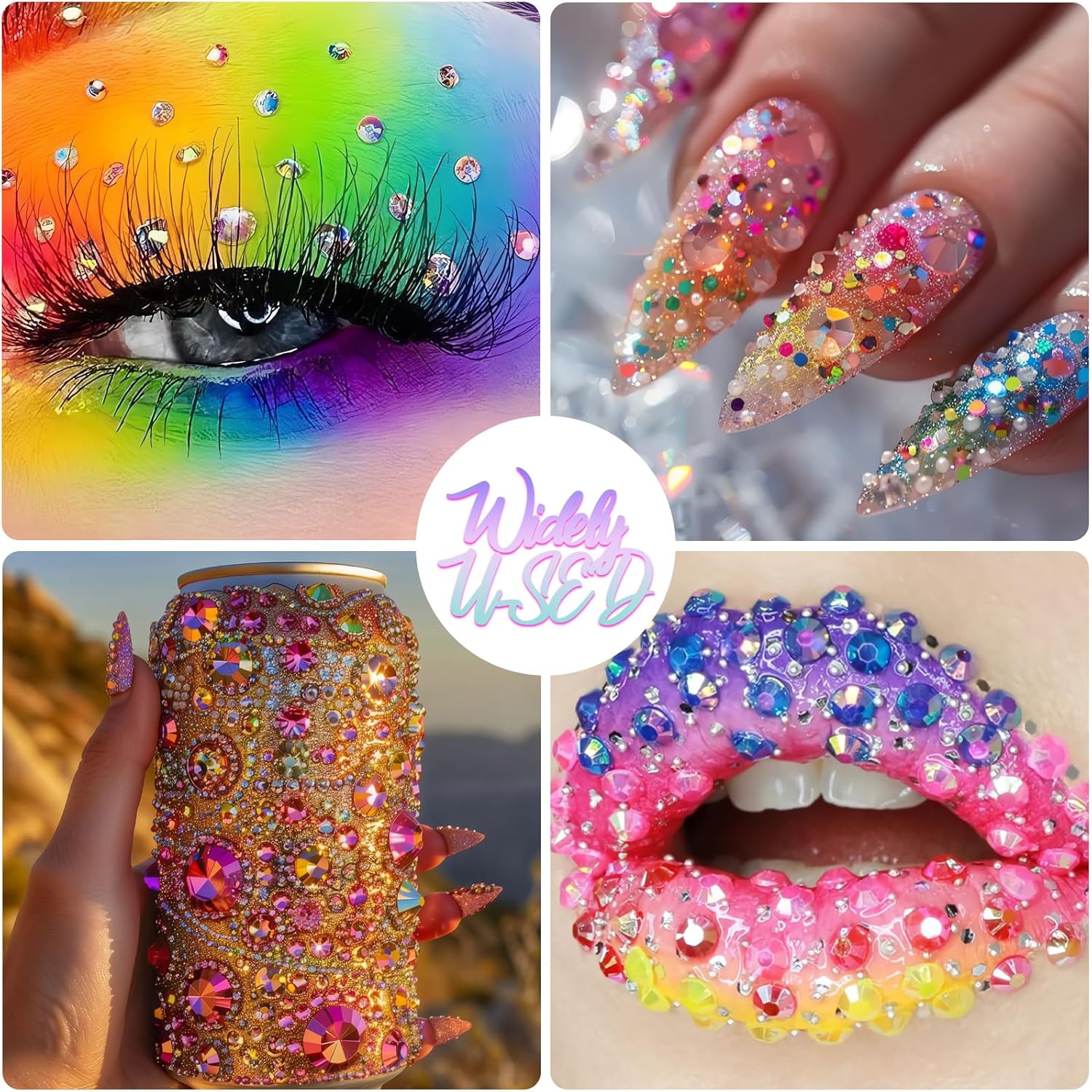 3 Boxes 120000+Pcs Resin Jelly Rhinestones for Bedazzling, 3mm Multicolor Flat Back Gems Bedazzler Kit with 6Pcs 10ml B7000 Glue, Colorful for Book Shoes Crafts Tumblers Nail Art DIY