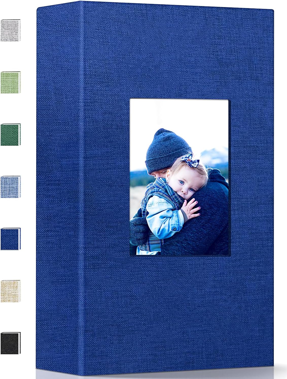 Popotop Photo Album 4x6-100 Photos Photo Books with 100 Vertical Pockets,Linen Cover Albums for Family Wedding Anniversary Baby Vacation Pictures