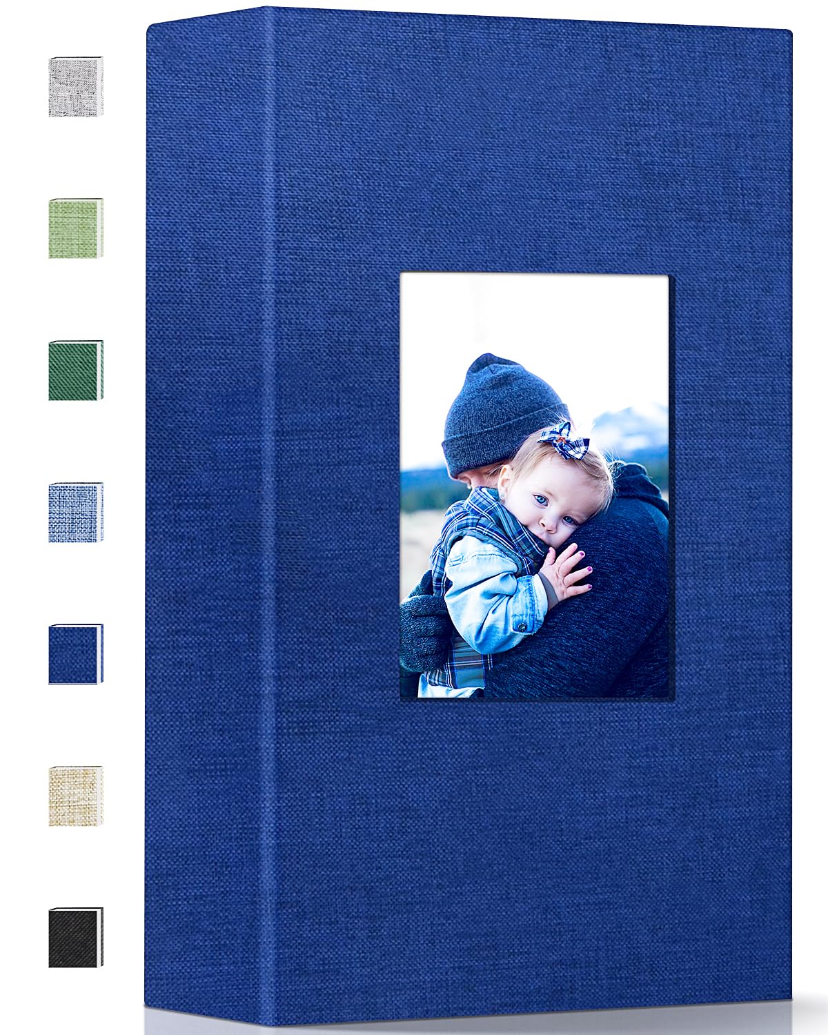 Popotop Photo Album 4x6-300 Photos Linen Cover Photo Books with 300 Horizontal Pockets,Slip-in Picture Albums for Family Wedding Anniversary Baby Vacation Pictures