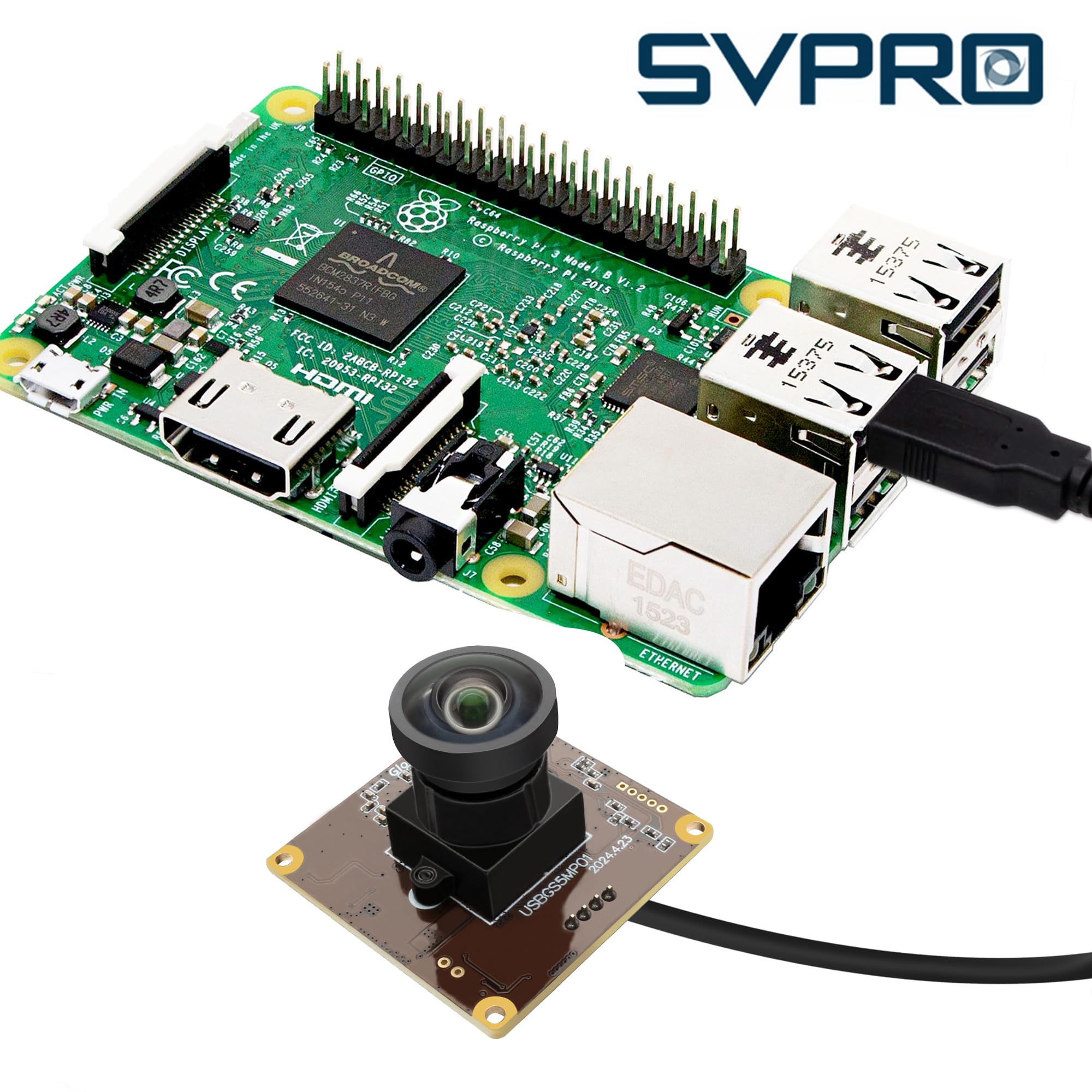 SVPRO Módulo de cámara USB para ordenador portátil, 5 MP, 50 fps, obturador global, cámara de alta velocidad para máquinas de grabado láser, cámara de visión de ordenador, gran angular, 120 grados,