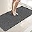 LuxStep Shower Mat Bathtub Mat,40x16 inch, Non-Slip Bath Mat with Drain, Quick Drying PVC Loofah Bathmat for Tub,Shower,Bathroom,Black