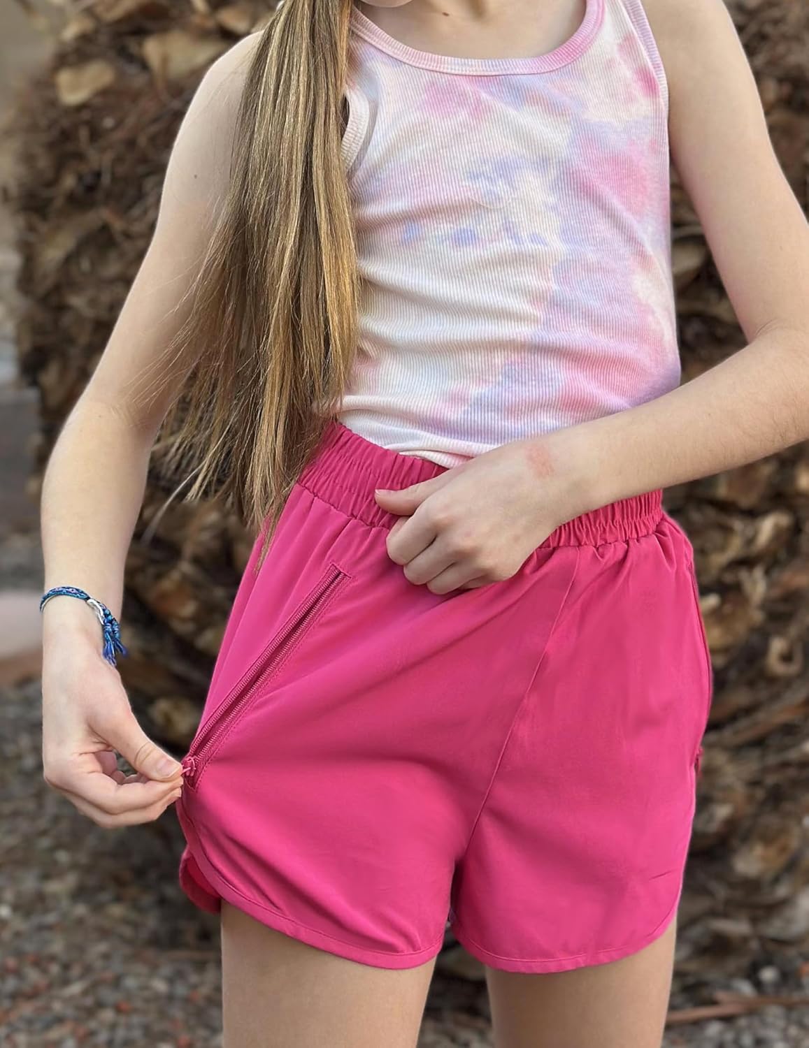 Zaclotre Girls Athletic Shorts with Zipper Pockets 2 in 1 Kid Workout Running Volleyball Soccer Shorts with Liner - Image 8