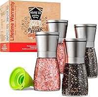 Vista 8 de HOME EC Molinillo de sal o pimienta original de acero inoxidable, 1 paquete, molinillo de sal marina o molinillo de pimienta ajustable de cerámica