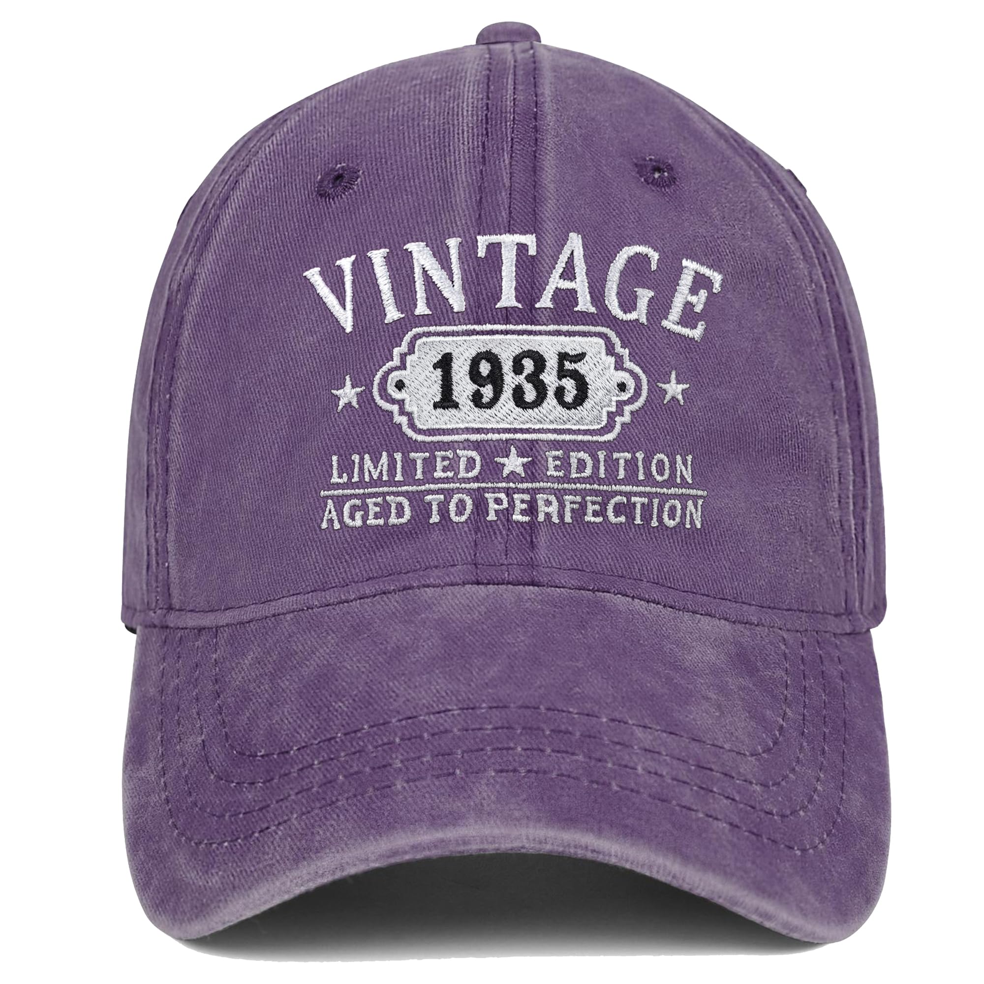 90th Birthday Gifts for Women Man Vintage 1935 Hat Embroidered Black Baseball Cap