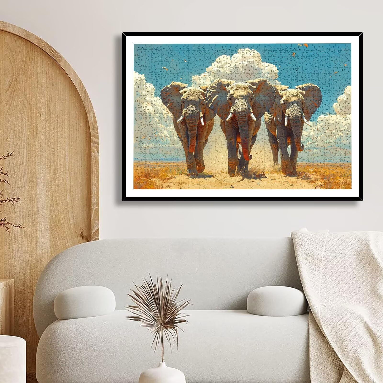 Puzzle 3000 Pezzi Elefante, Puzzle Africa 3000 Pezzi Arte per Adulti e Bambini, Misura: 122x81 cm, Puzzles Legno per Adulti con Squisita Scatola di Imballaggio, Idea Regalo Donna, Regalo Uomo, -9161