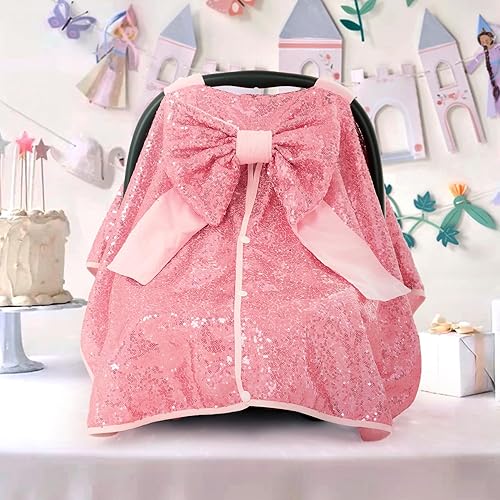 Miniatura 5 de Funda para asiento de automóvil para bebé con lazo para niñas y niños con lazo para cochecito y carro, funda para asiento de automóvil, funda de