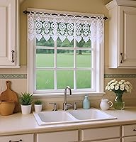 Vista 10 de Cortina de Medallón Macramé de Today's Curtain 30 cm, Blanco, 89 cm x 30 cm