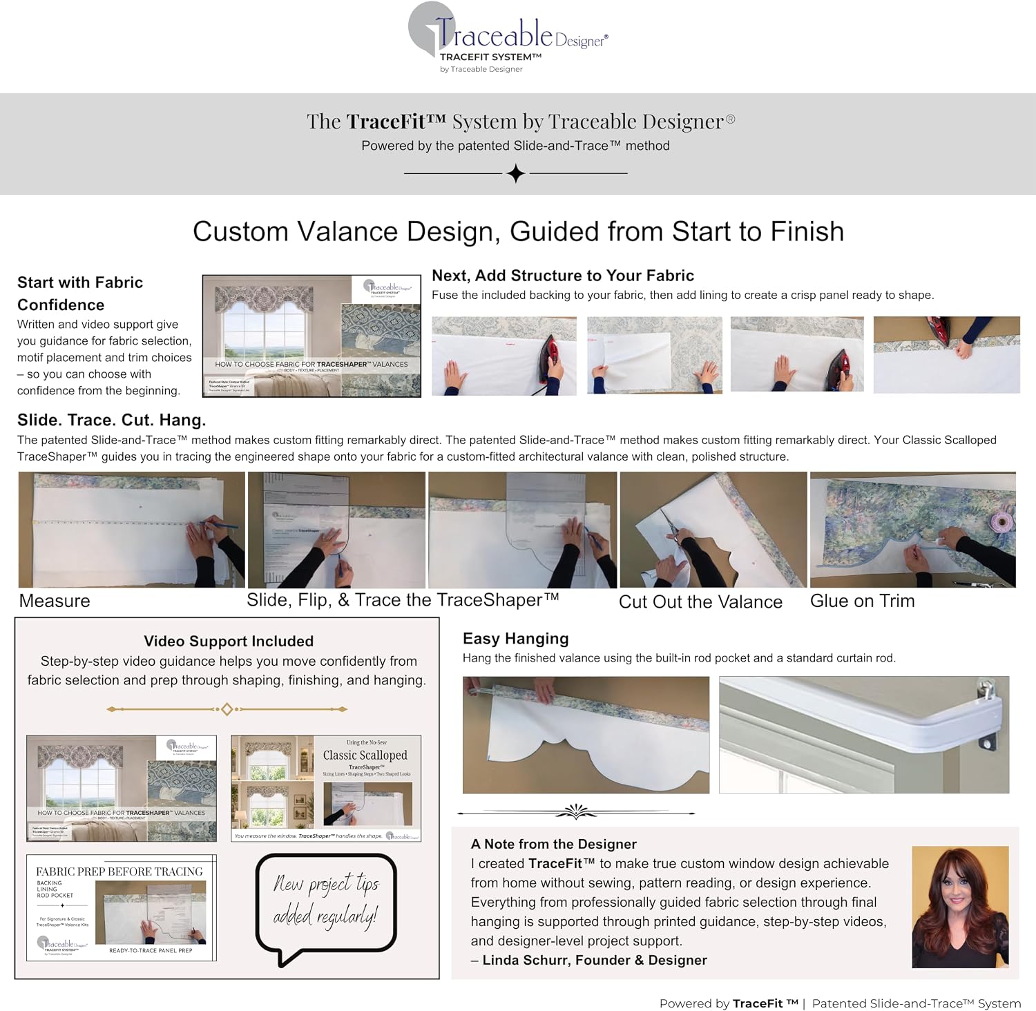 Classic Scalloped No-Sew Valance Making Kit