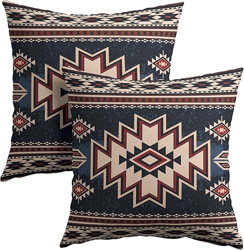 Miniatura 8 de Juego de 2 fundas de almohada de oso rústico occidental, diseño de oso salvaje, ciervo, alce, de 20 x 20 pulgadas, de lino y algodón, para