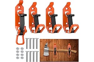 Axe Wall Mount - 4 Pcs Shovel Mount for Roof Rack, Metal Rubber Clamps