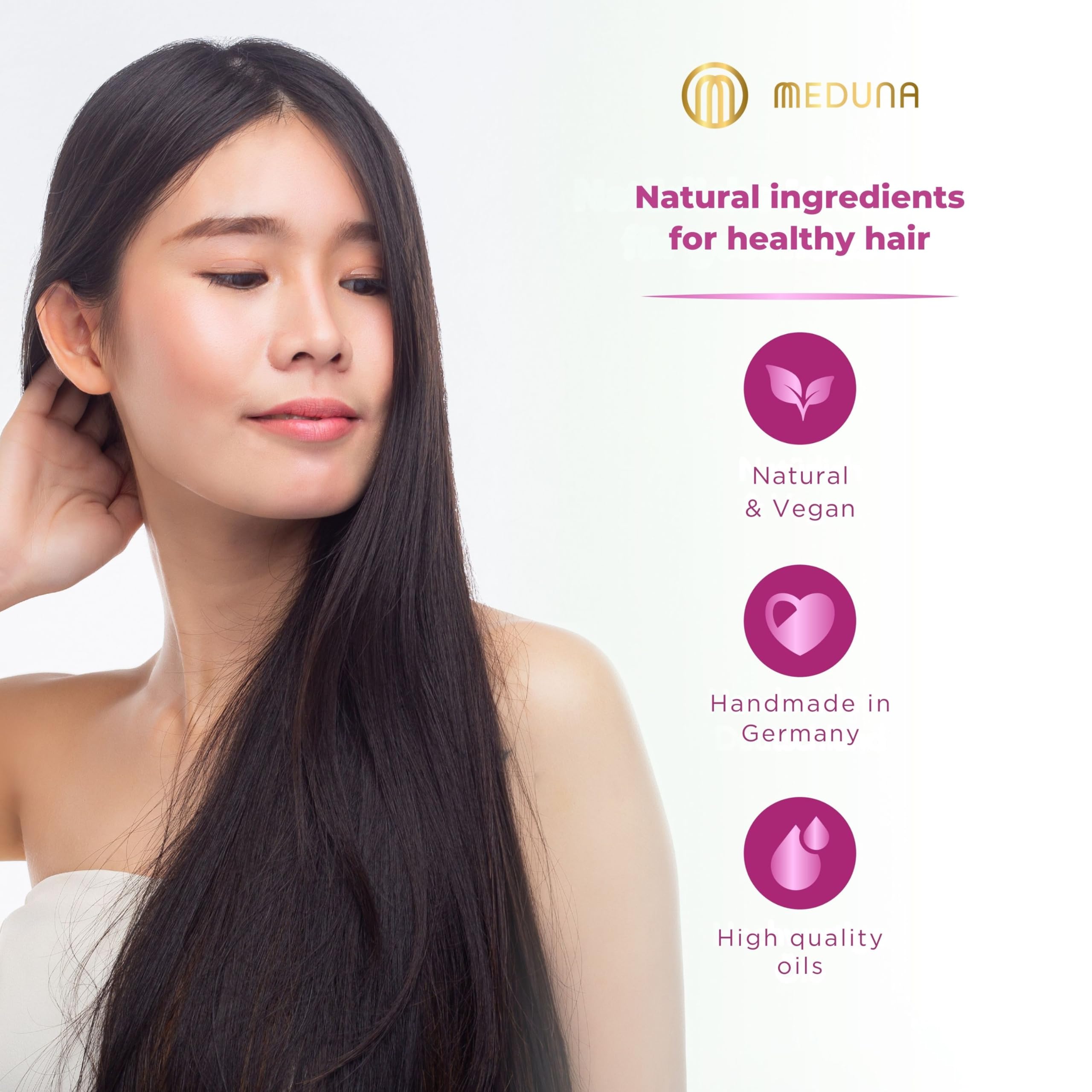 MEDUNA Shampoo per capelli solido Wild Berry 75 g – Profumo di bacche – Sapone per capelli con olio di cocco biologico e burro di karitè – Shampoo per la cura dei capelli – Shampoo per tutti i tipi di