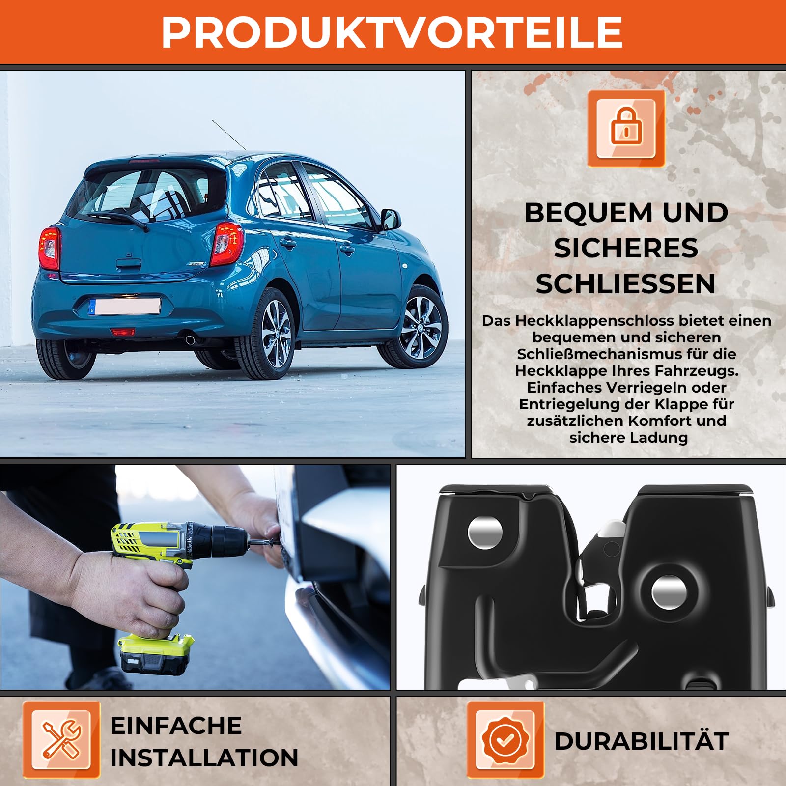 Verrouillage de hayon serrure de coffre porte serrure de verrouillage de coffre pour Nissan Micra K12 Qashqai J10 JJ10 Tiida C11 C12 SC11 SC11X 2003-2016 90502-2DX0A 905022DX0A
