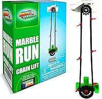 Vista 1 de Marble Genius Automatic Chain Lift - Marble Run Accessory Add-On Set for Creating Exciting Mazes, Tracks, and Races - Endless Fun, and Creativity