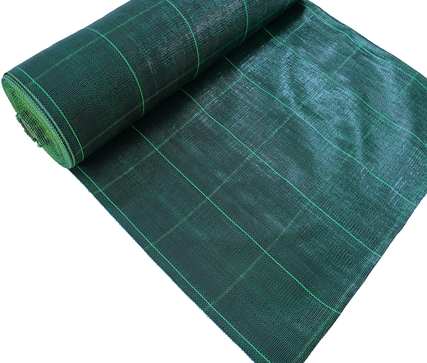 Vert Toile Anti Mauvaise Herbe 100g/m² - (160cm x 50m, Rouleau) - Geotextile Anti Repousse - Durable Toile de Paillage Jardin - Perméable à l'eau - Supérieure pour Jardin