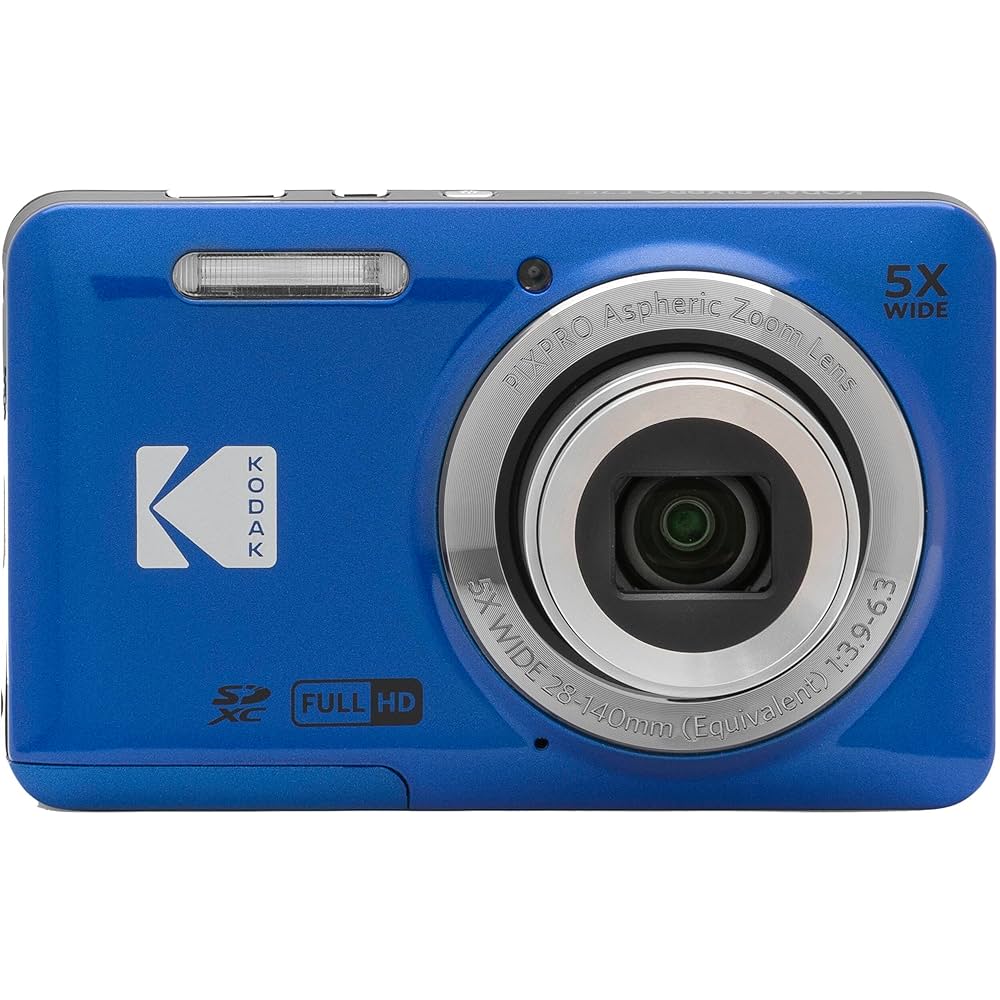 Amazon | Kodak PIXPRO FZ55 16MP ブルーデジタルカメラ、5倍
