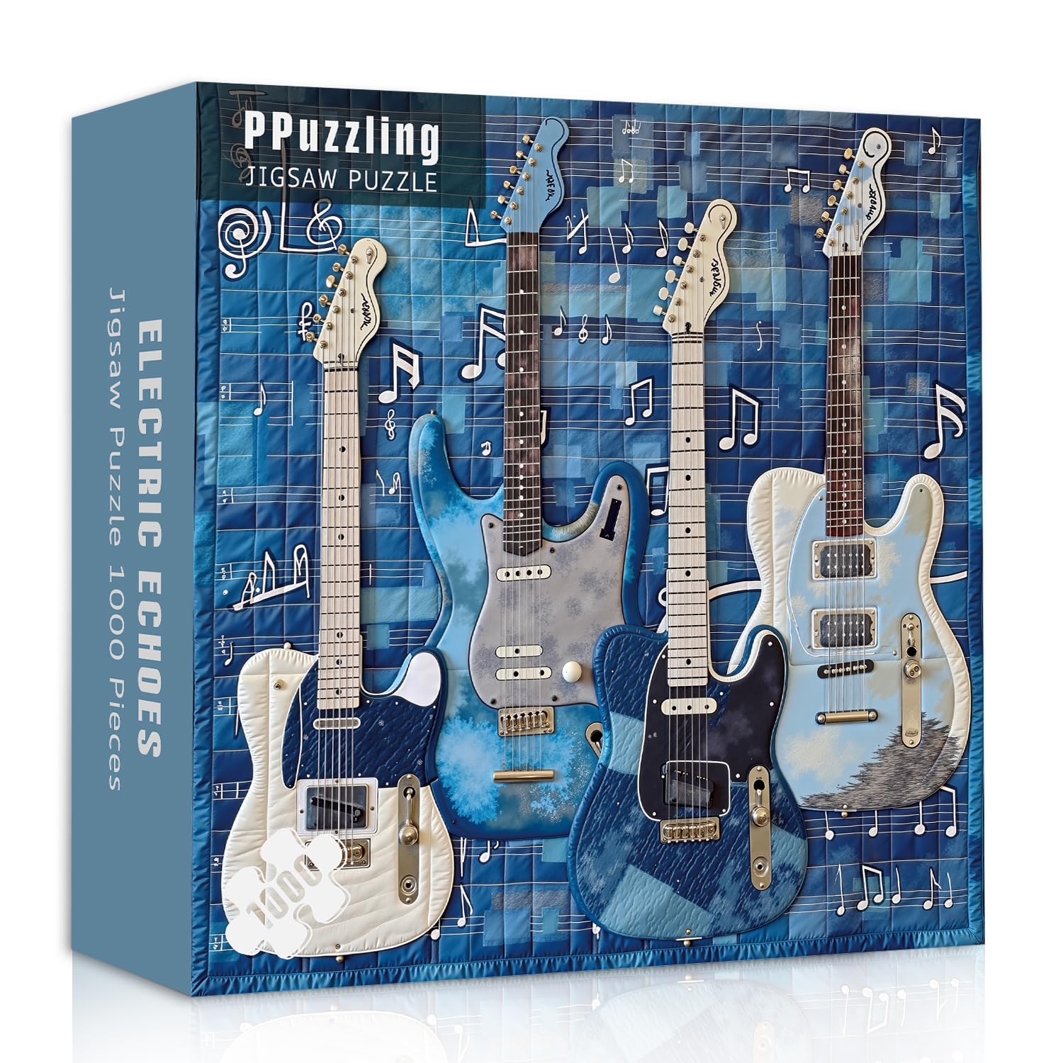 Guitar 1000 Piece Puzzle for Adults, Rock Cool Guitar Jigsaw Puzzles, Challenging Patchwork Art Music Puzzle as Home Decor-image-18