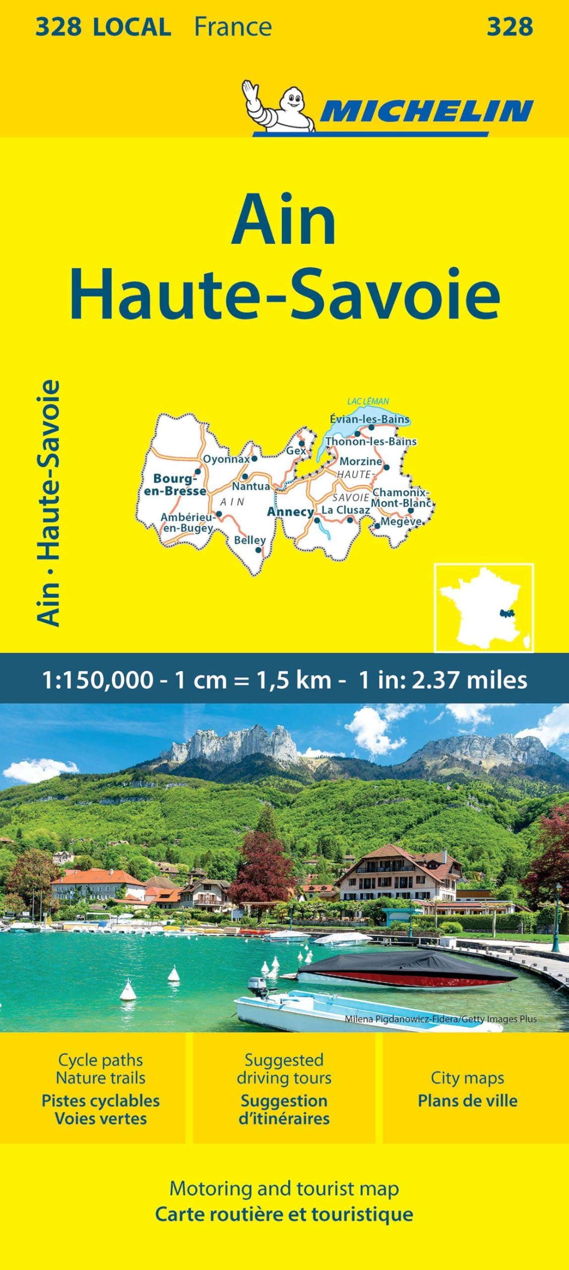 Ain Haute-Savoie - Michelin Local Map 328: Map (Michelin Localkarte 1 : 150 000, 328)