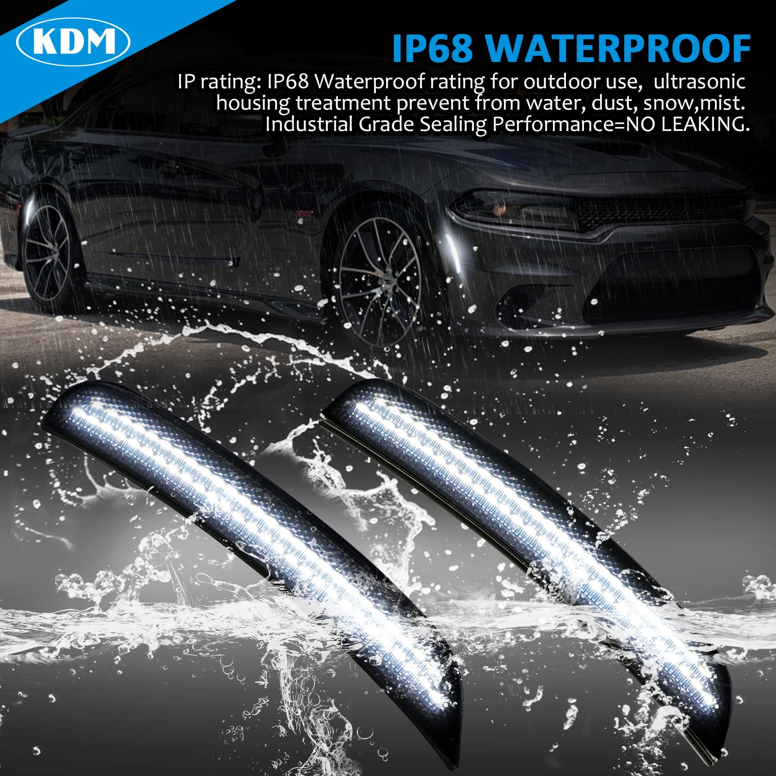 Smoked Lens Front & Rear LED Side Marker Lights For 2015-2021 - Foto 10