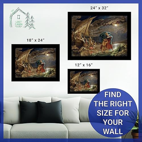 Miniatura 6 de Cabina perdida Peter camina sobre el agua por Philipp Otto Runge Impresión en marco biselado dorado  Reproducción de pintura de obras de arte finas