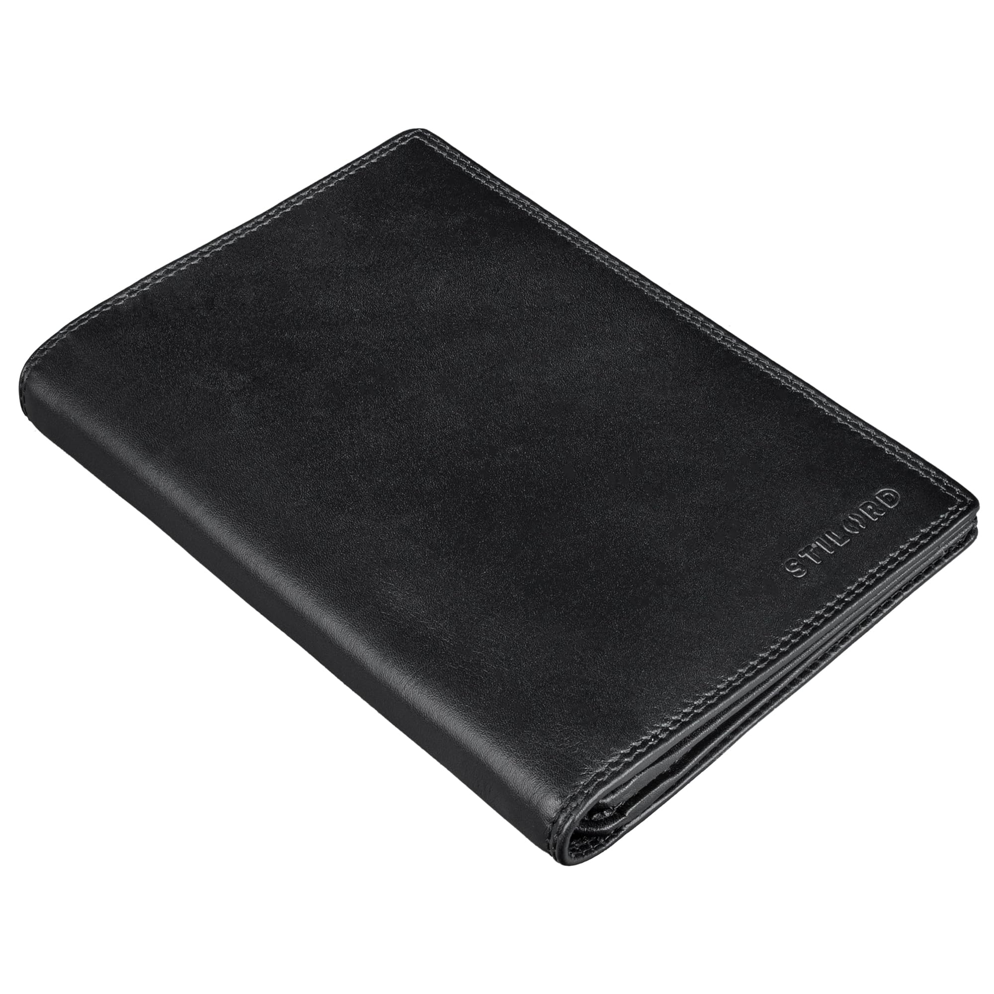 STILORD 'Larin' Funda de Documentos de Vehículo y Pasaporte en Cuero Real - Multifuncional con Protección RFID
