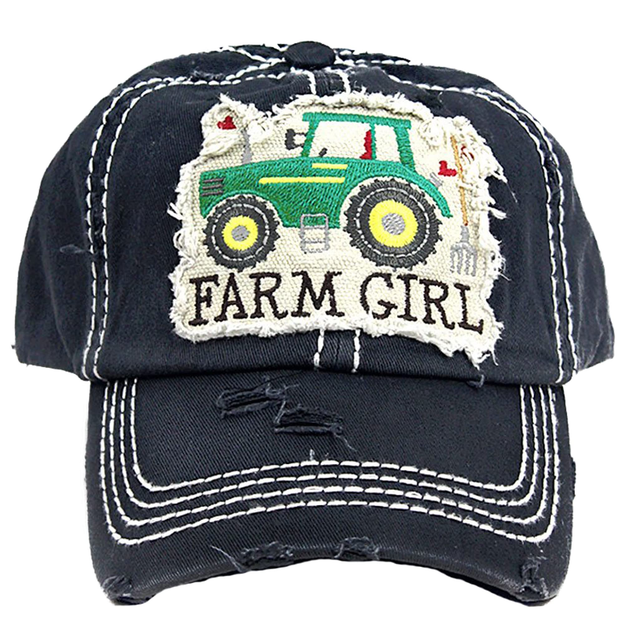 Farm Girl Women's Distressed Baseball Cap