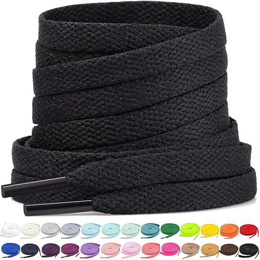 Stepace [2 Pairs Flat Shoe Laces for Sneakers 30"72