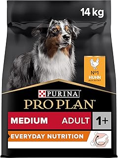 Pro Plan Medium Adult Sensitive Skin, Hundefutter trocken, reich an Huhn, 1er Pack (1 x 14 kg)