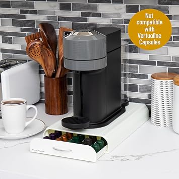 Mind Reader NEST3PC-WHT Anchor - Nespresso compatible capsule drawer, for 50 capsules, Drawer Only