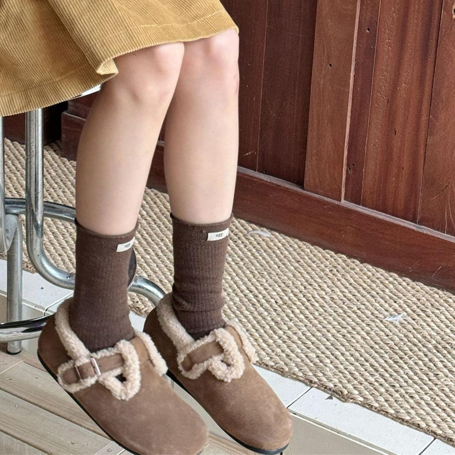 Egg. Silk Wool Blend Ribbed Socks, Multiple Colors, Warm Winter Socks
