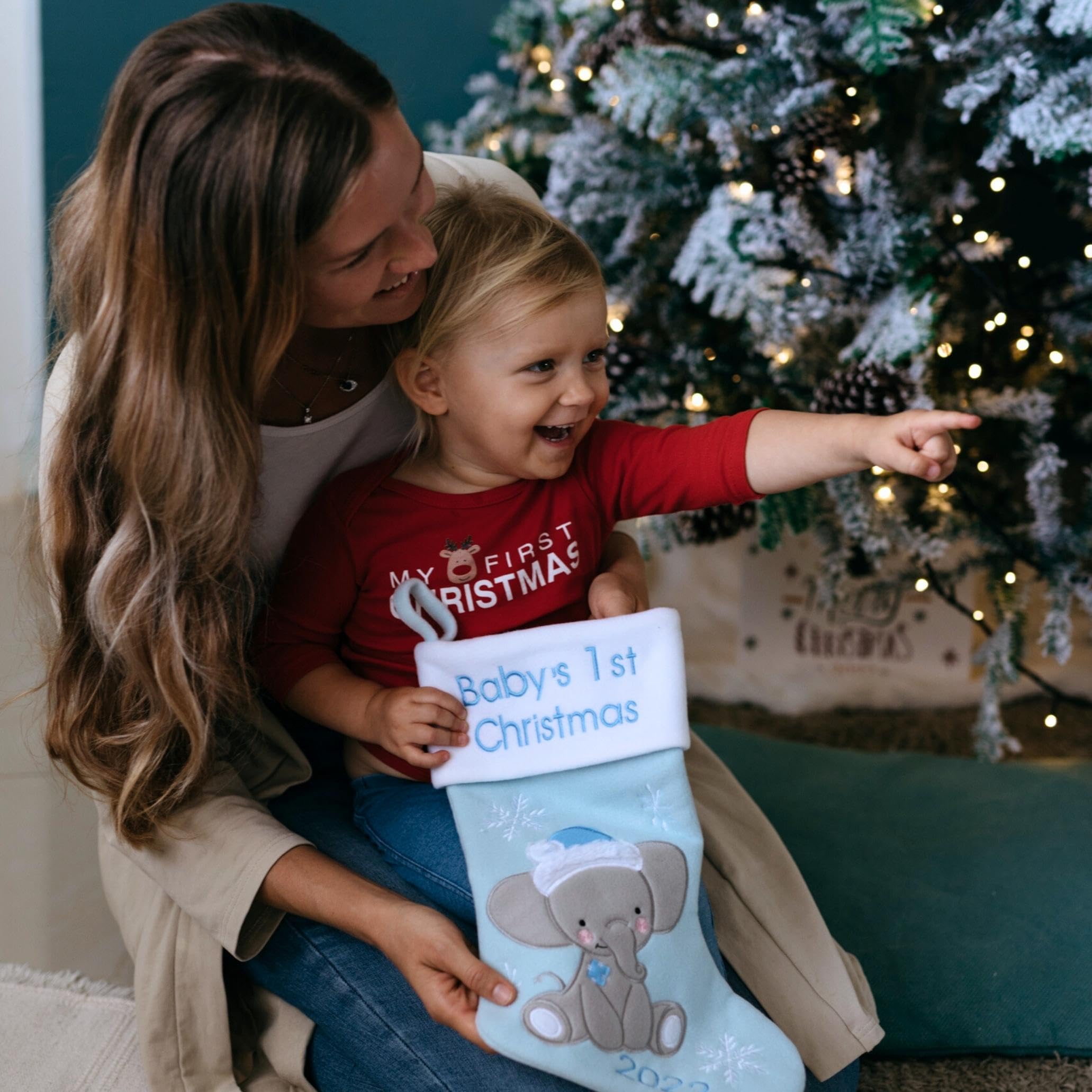 Babys first christmas stocking 2022 Clearance