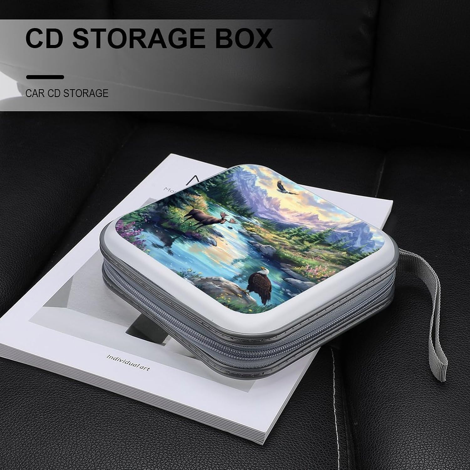 Mooses Eagle1 In The Mountains CD Case DVD Storage Holder Binder 40 Capacity