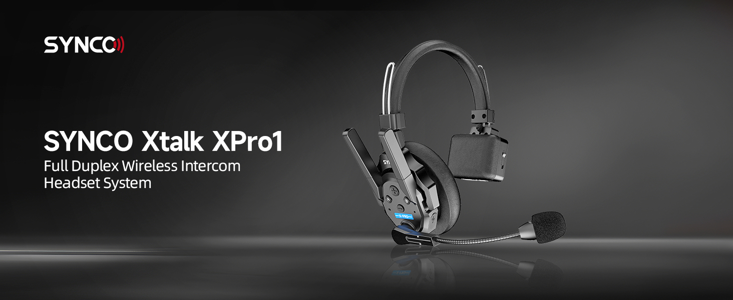 Amazon.com: SYNCO XTALK XPRO Wireless Intercom Headset, 2.4GHz