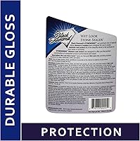 Vista 2 de Wet Look Stone Sealer 1 cuarto de galón y limpiador de lechada definitivo de 1 cuarto de galón y limpiador intensivo de piedra de 1 cuarto de galón.
