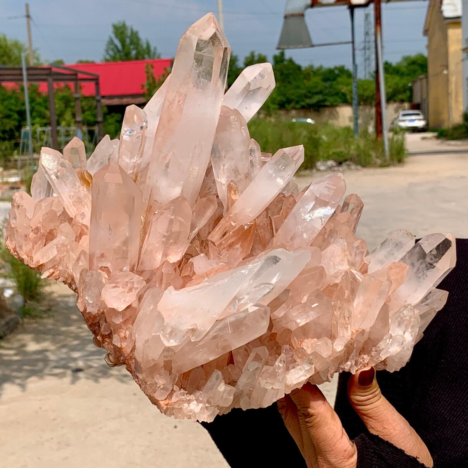 1 racimo de Cristal de Cuarzo Transparente de 650-700 g