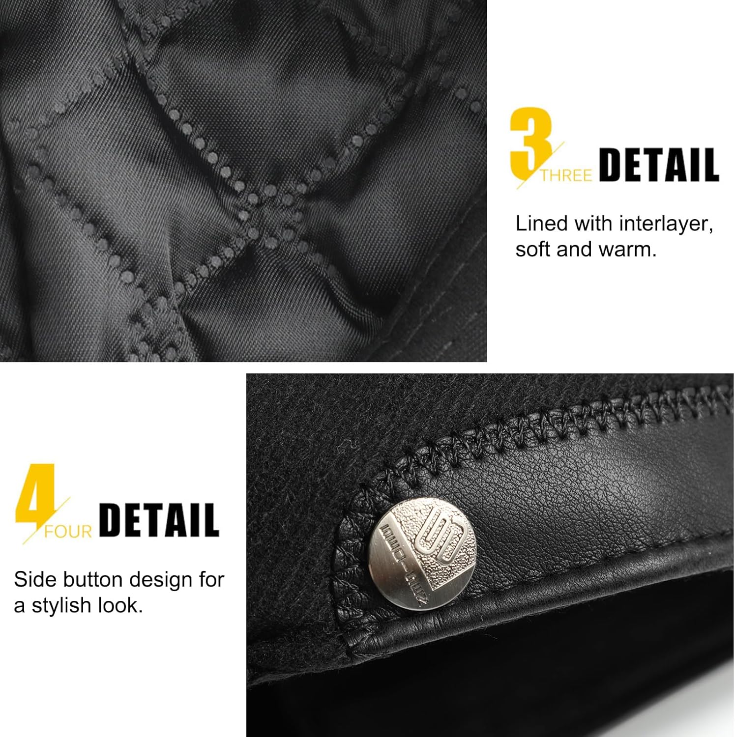 Sumolux Mens Newsboy Hat Flat Cap Gatsby Newsboy Lvy Irish Hats Driving Cabbie Hunting Cap - Image 6