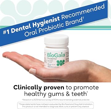 BioGaia Prodentis Oral Probiotics for Teeth & Gums and Bad Breath | Apple | Dental Hygienist-Recommended | Promotes Healthy Gums & Improves Oral Health | Fights Bad Breath | Dental Probiotic 30ct