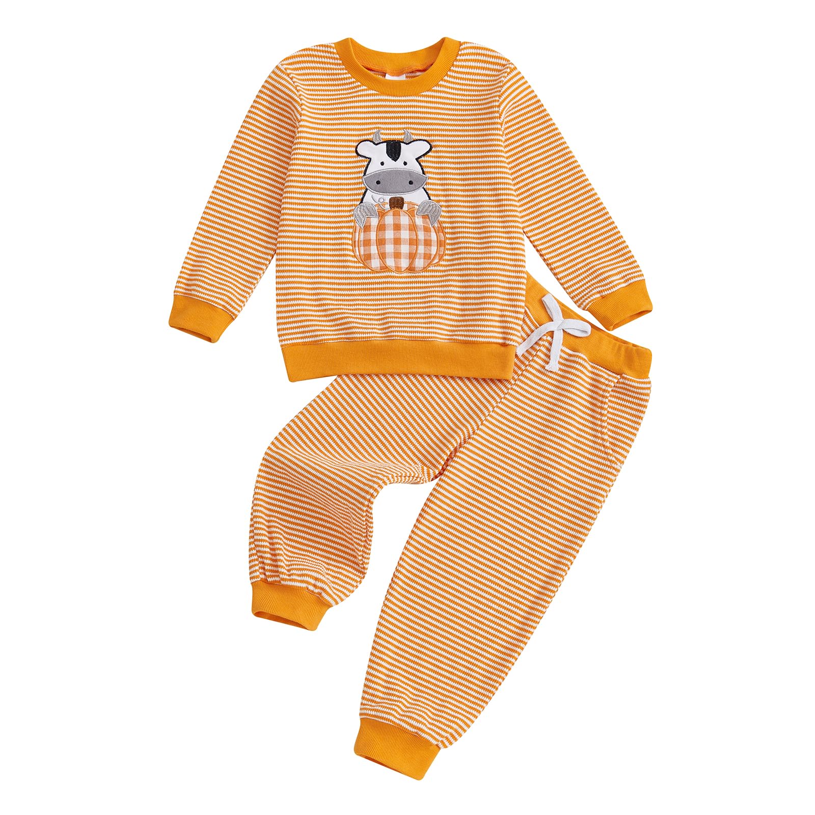 Baby Boys Girls Pants Sets Cute Animal Long Sleeve Pullover Sweatshirt with Pants Toddler Boys Girls 2Pcs Clothes Set