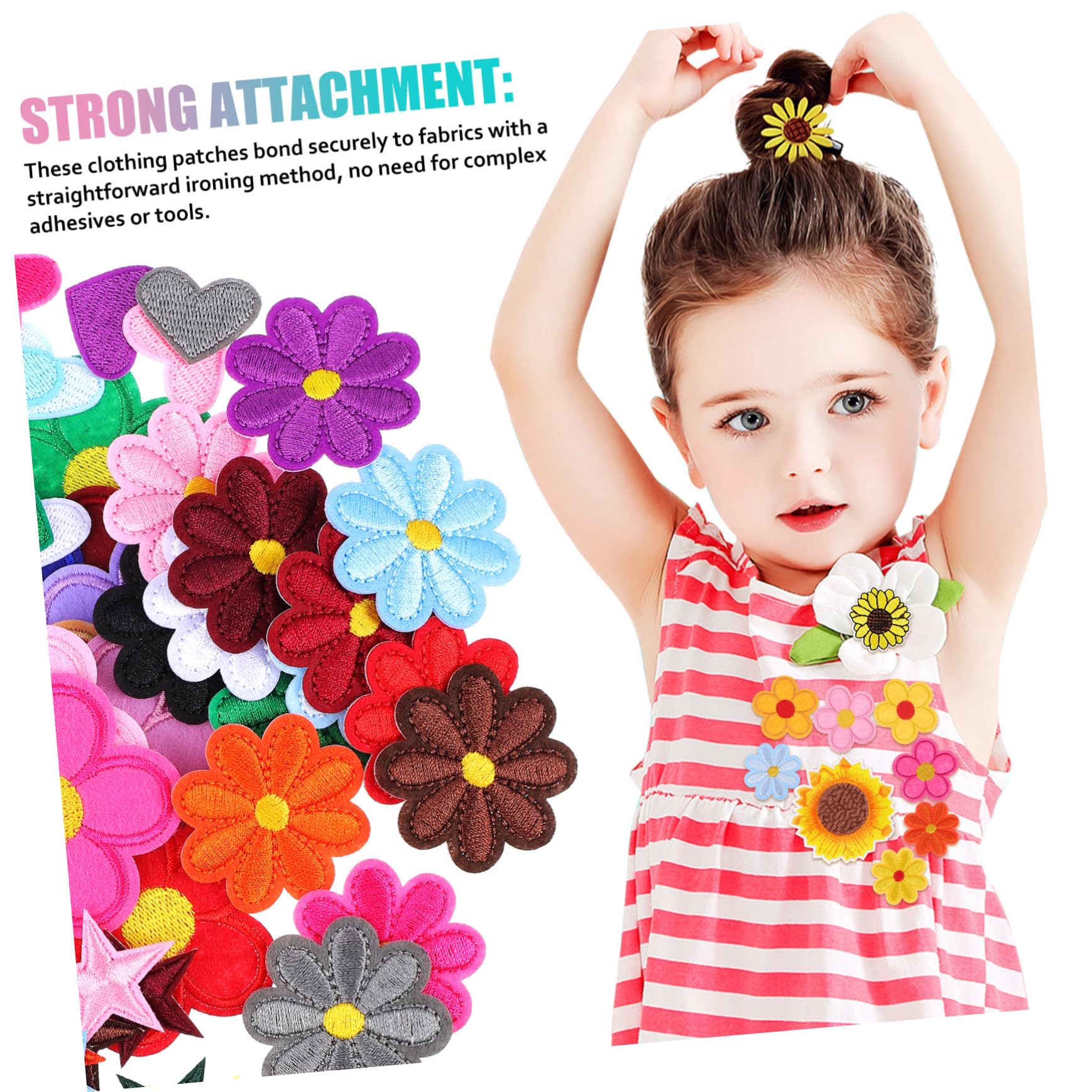 Operitacx 284stücke Teiliges Bunter Blumen-patches Zum Aufbügeln Einzigartige Applikationen Für Kleidung Hüte Taschen Und Mehr Haltbare Gestickte Designs Für Kreative -reparaturen