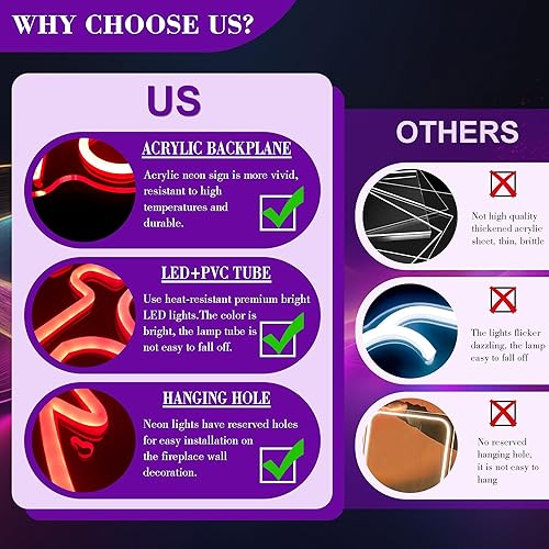 Miniatura 4 de MAC and Tools - Letrero de neón, luces LED de neón regulables, luz LED alimentada por USB para decoración de garaje, arte de pared de taller,