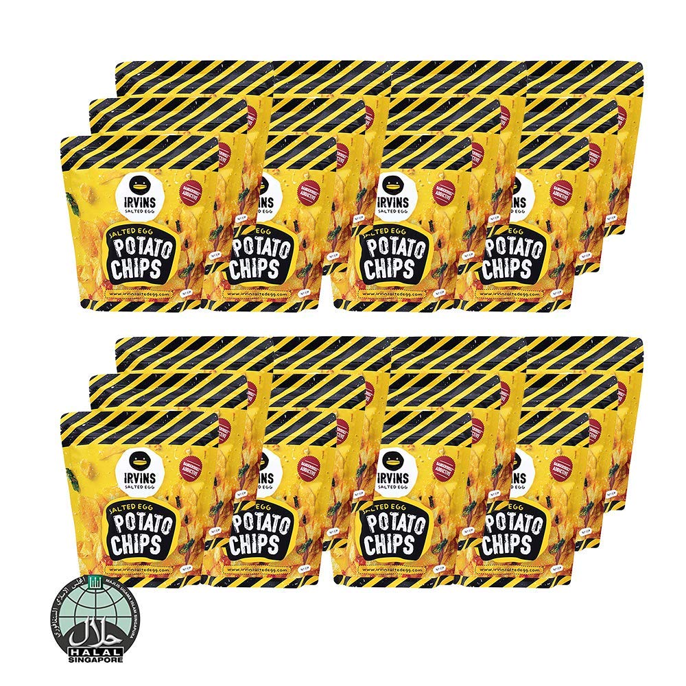 Irvins DANGEROUSLY Addictive Salted Egg 24 Potato 105g - 24 Pack